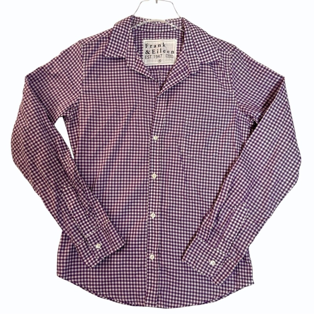 Frank & Eileen‎ Women's Purple Gingham Button Down Shirt